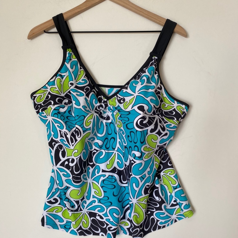 Always For Me Tribal print tankini top ONLY, Size 22W/Cup-F